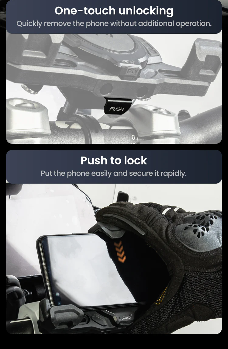 Motorcycle Phone Holder - Intelligent compatible charging protocol (LOBOO) - Image 22