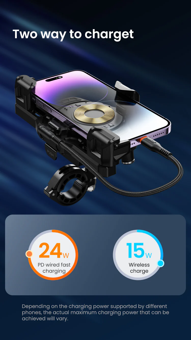 Motorcycle Phone Holder - Intelligent compatible charging protocol (LOBOO) - Image 18