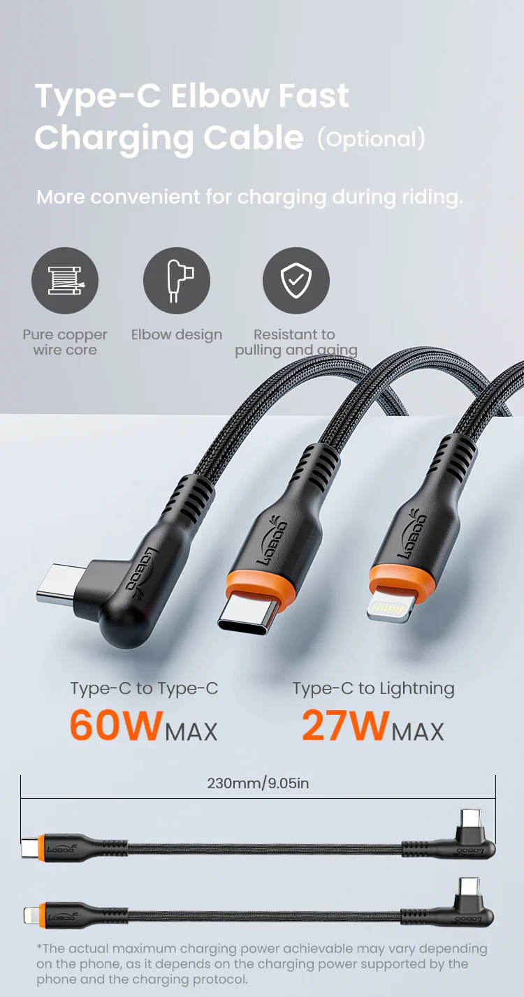 Motorcycle Phone Holder - Intelligent compatible charging protocol (LOBOO) - Image 16