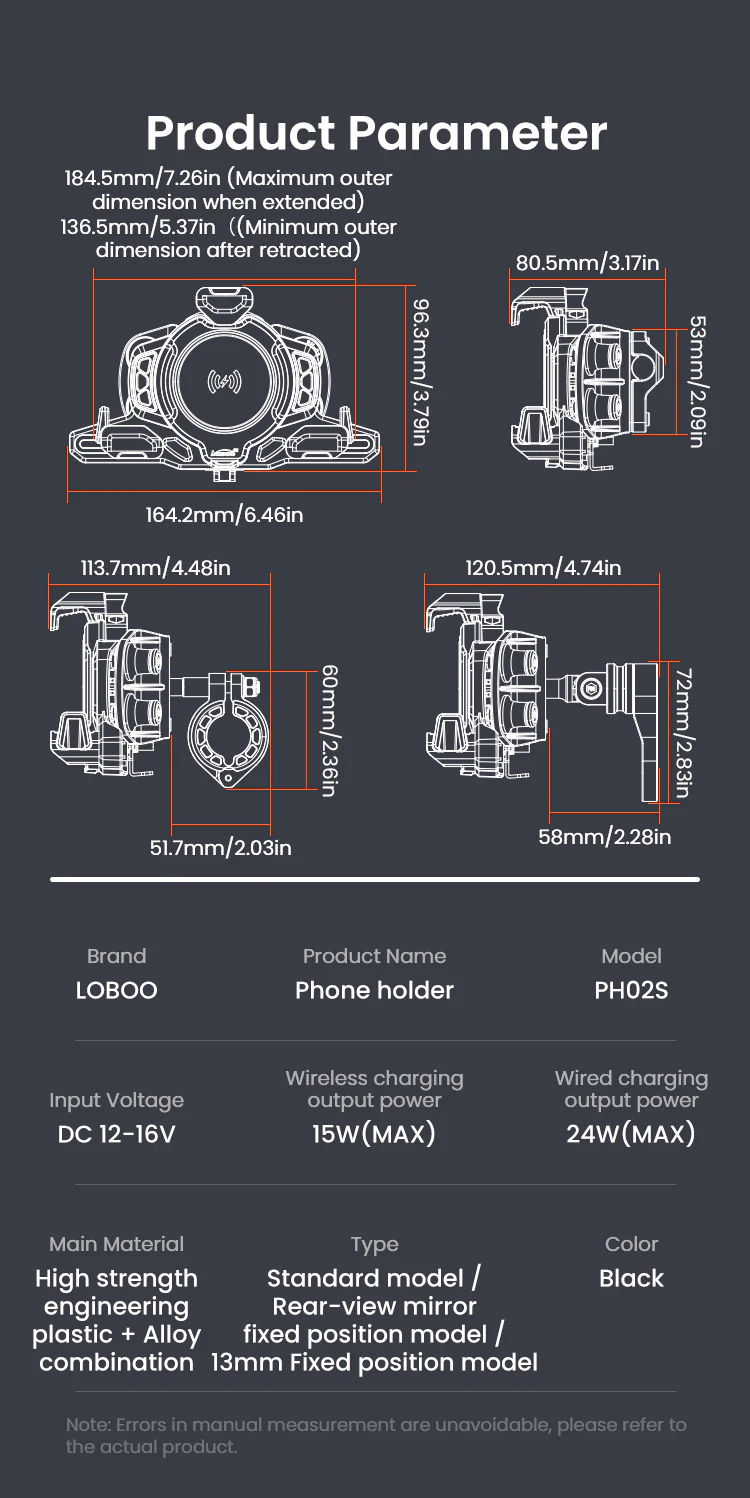 Motorcycle Phone Holder - Intelligent compatible charging protocol (LOBOO) - Image 11