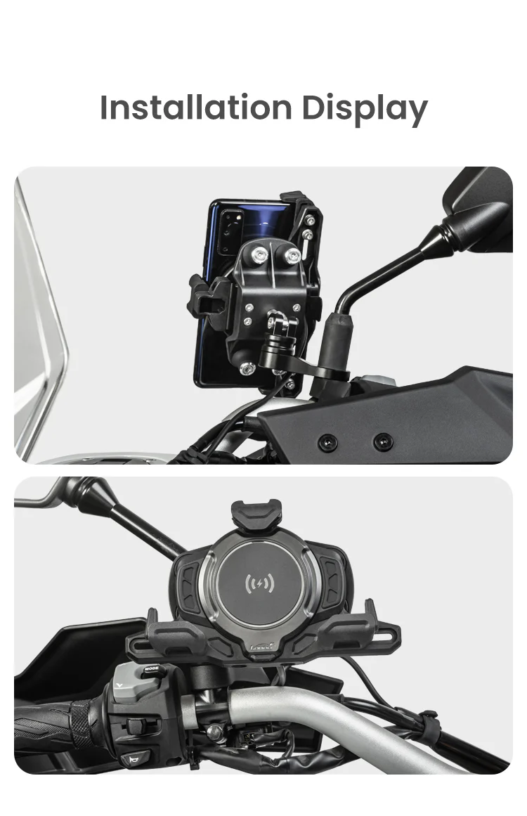 Motorcycle Phone Holder - Intelligent compatible charging protocol (LOBOO) - Image 10