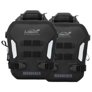 Wanderer Motorcycle Crash Bar Bags – Inflatable, Waterproof Frame Bags with Reflective Strips & Anti-Theft System (Pair)