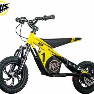 HUS - Electric Balance Bike - Black & Yellow - 12"